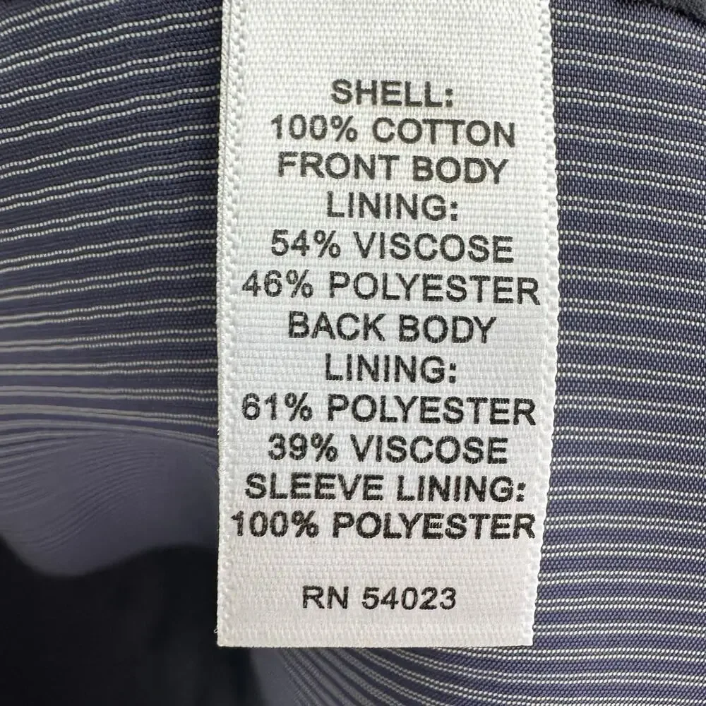Banana Republic Tailored Fit Navy Pinstripe Blazer Sport Coat 40R Italian Fabric